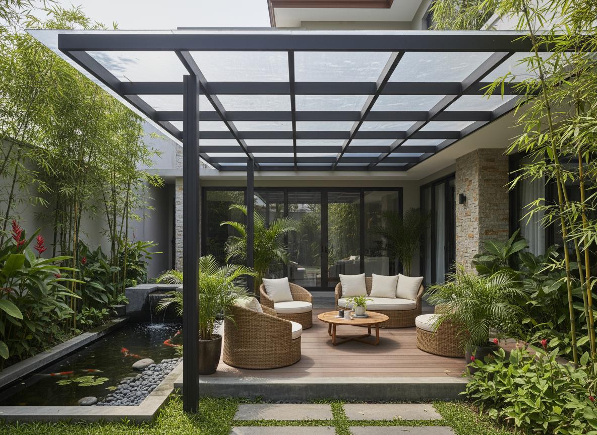 Kanopi Solarflat - Teras Depok